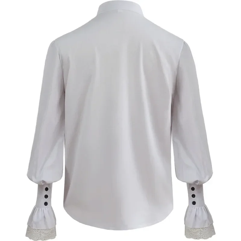 Новая евро-американская мужская плиссированная пиратская рубашка средневековая