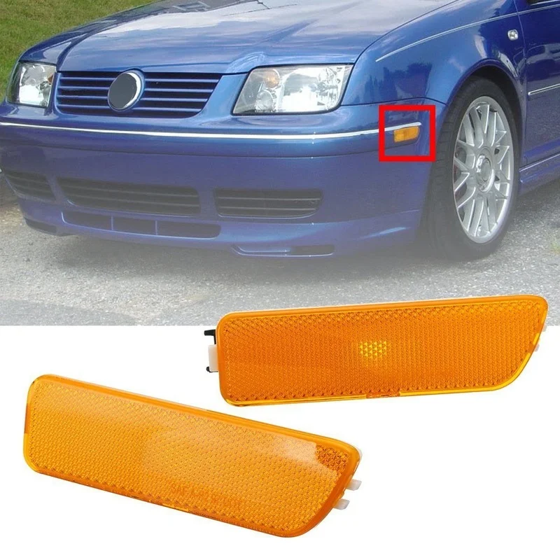 

Абажур для переднего бампера автомобиля подходит для Volkswagen Jetta Golf MK4 1999-20051, боковой габаритный фонарь переднего бампера без лампы