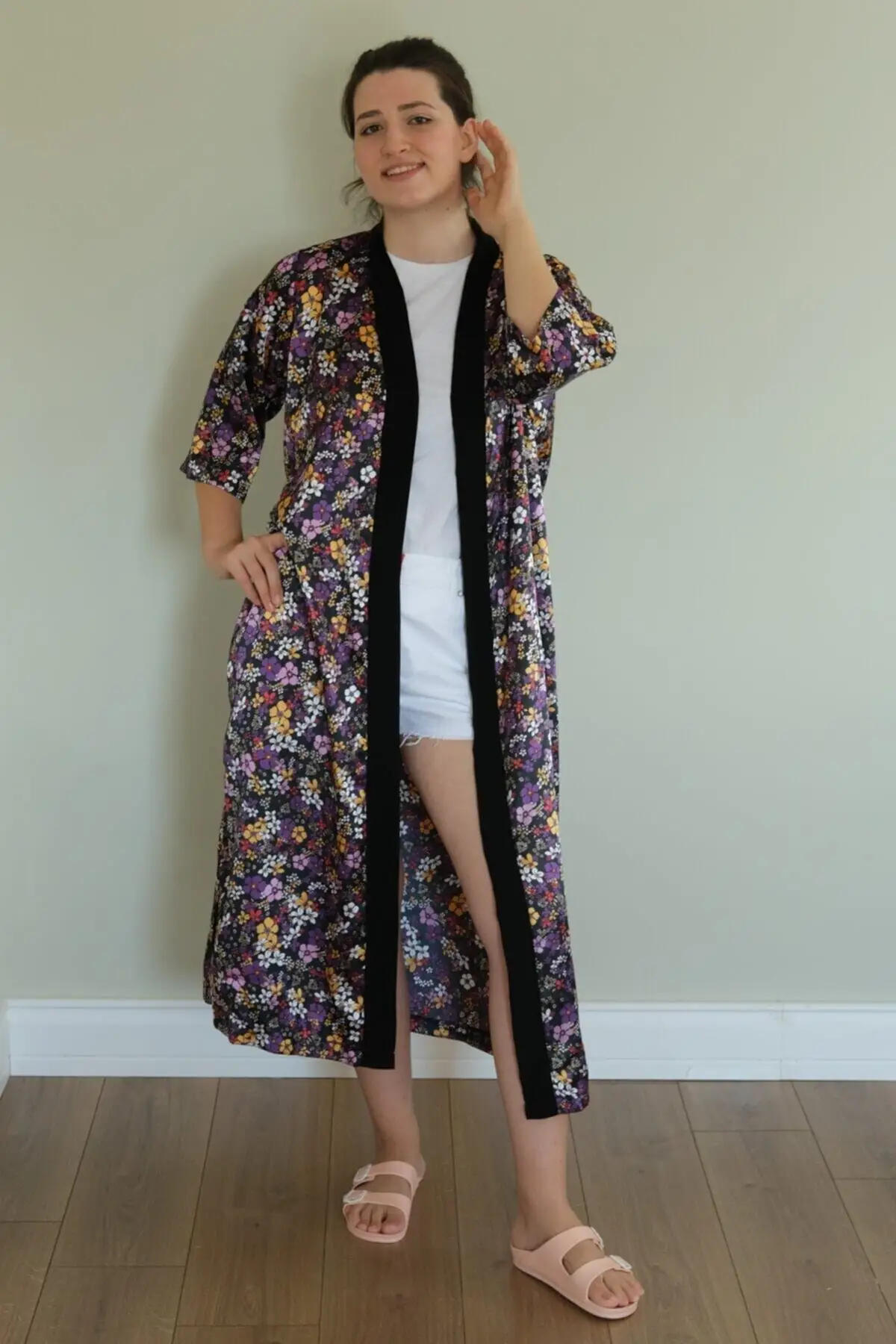 

Women's Pareo Kimono Swimwear Cover Up Dress Sexy Tunic Suit Beachwear Female Beach Bikini Cover Loose Mini Dress