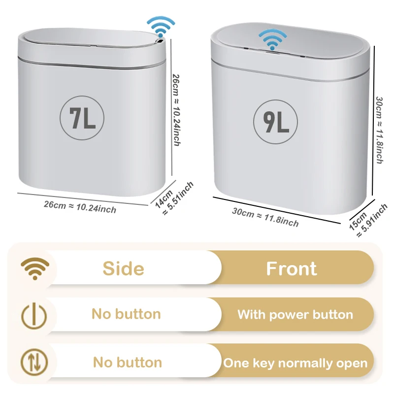 Умная Мусорная Корзина Экологически Чистая Пластиковая Прямоугольная Емкость 7