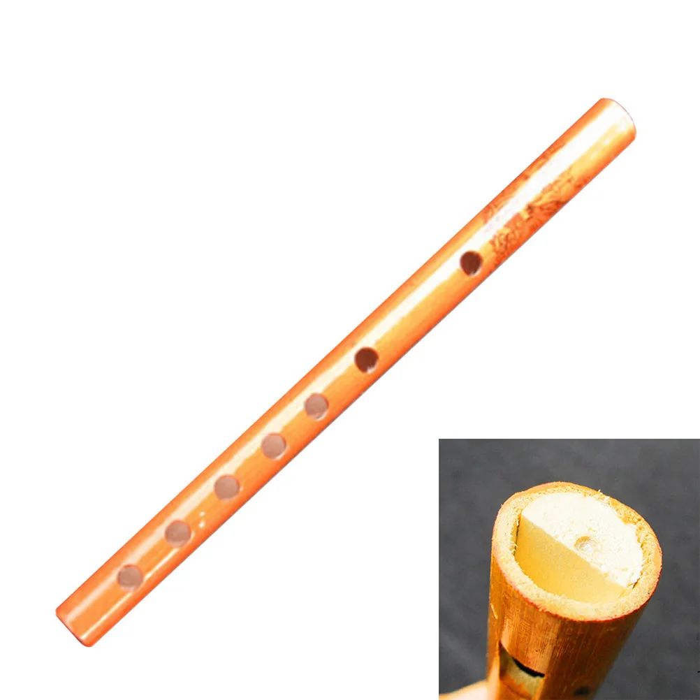 1PC IRIN Chinese Traditional 6 Holes Bamboo Flute Vertical Clarinet Student Musical Instrument Wooden Color hot selling - купить по