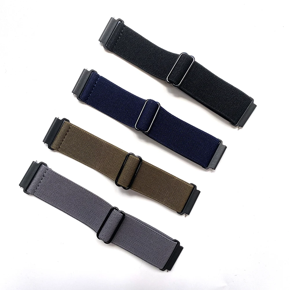 Nylon Solo Loop Strap For Huami Amazfit GTS band Fabric Elastic for Amazfit GTS 2 Bip S GTR 2 Stratos 3 Belt bracelet Watchbands
