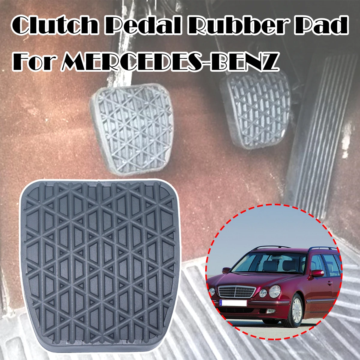 Фото Чехол на педаль тормозной муфты для Benz W168 W169 W176 MERCEDES A-CLASS, резиновая крышка, ручная противоскользящая накладка, корпус 2012910282, замена №1