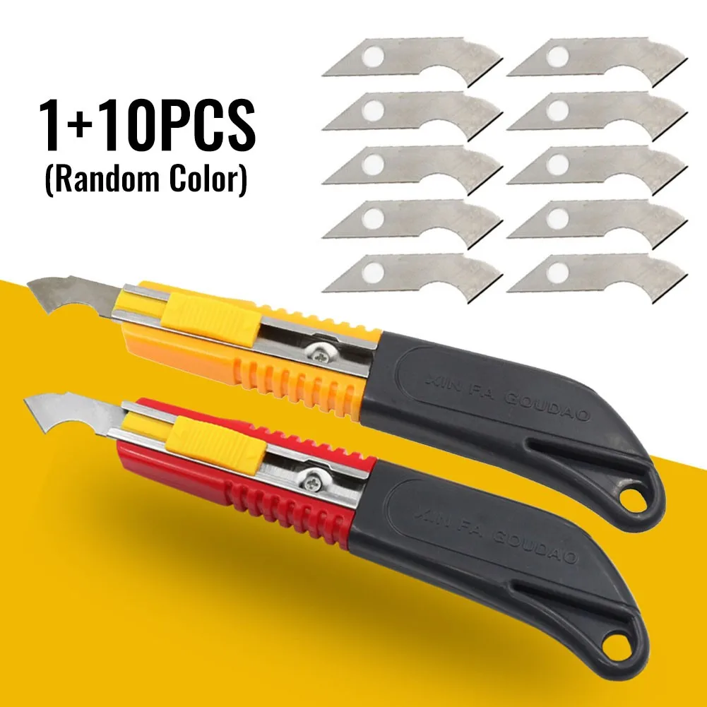 

Acrylic Hook Cutter Plastic PVC Cutter Craft Tool Cutting Plexiglass Cutter Hook Cutting Tool With 10 Spare Blades Board Carving