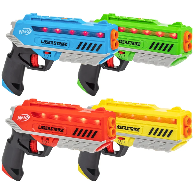 

Strike 4-Player Laser Tag Blaster Set, Indoor or Outdoor for Kids 8 years and up, Families, and Adults