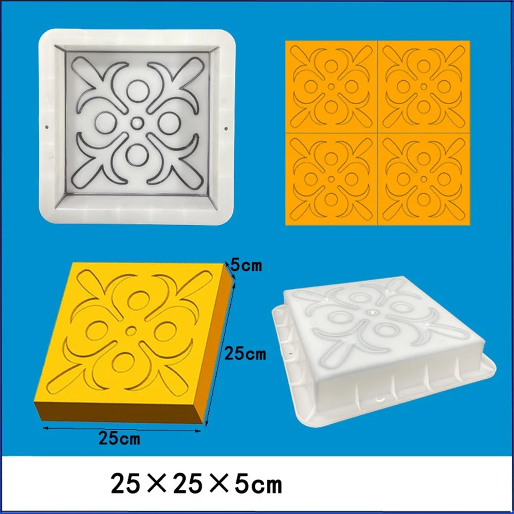 Новинка 25 см кирпич для дорожек цветной Пластиковая форма пропускаемая