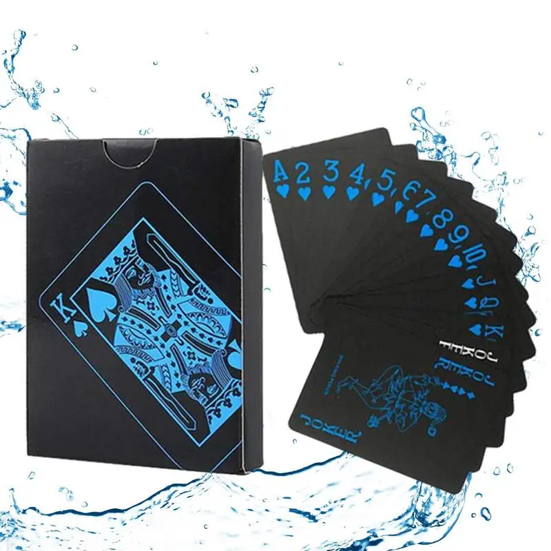 

Black Playing Card Poker Game Deck Poker Suit PP Magic Waterproof Deck Of Card Magic