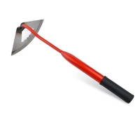 1 set high quality red steel hoe hollow weeding rake for planting flower vegetable soil loosening garden farm hand tools home