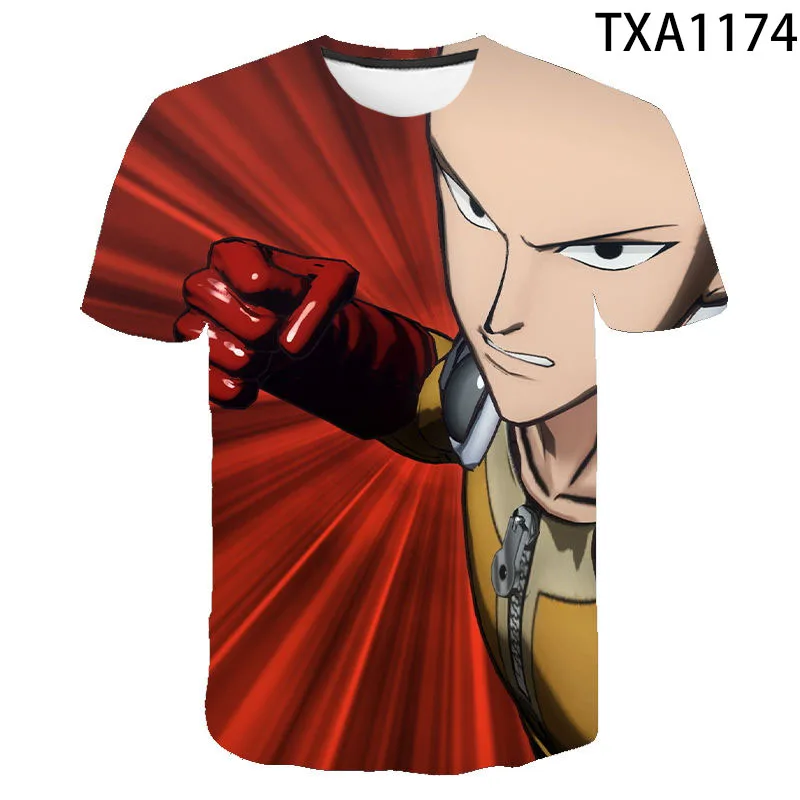 

ONE PUNCH-MAN Anime Streetwear Fashion T-shirt Boy Girl Kids 3D Printed Short Sleeve Men Women Children Cool Tops 2022 Summer