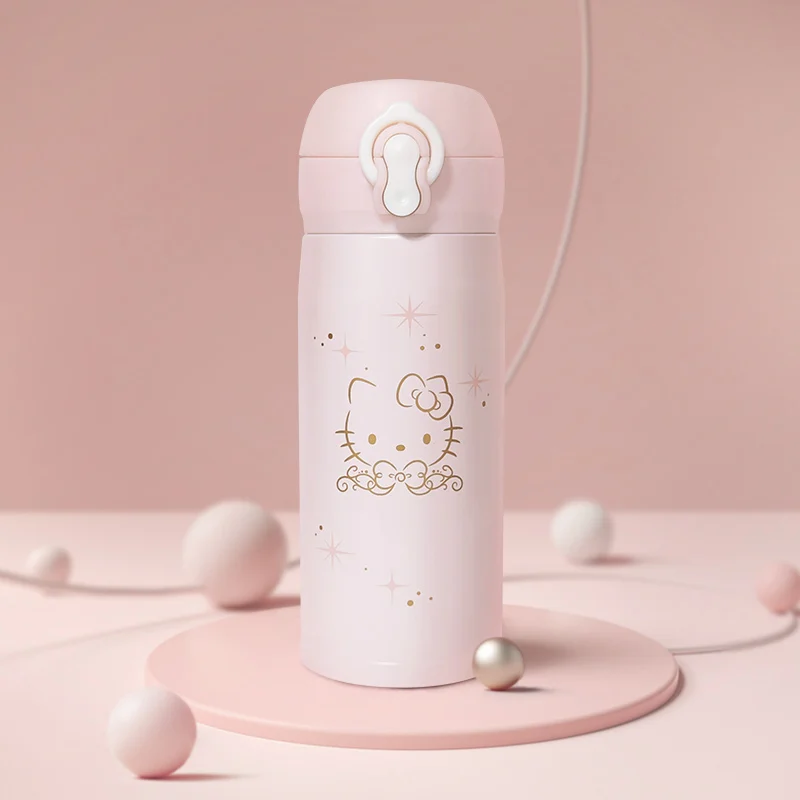 

300ML Kawaii Sanriod Anime Hobby Kitty Accompanying Bouncing Cup Insulation 316 Stainless Steel Cute High-Value Insulation