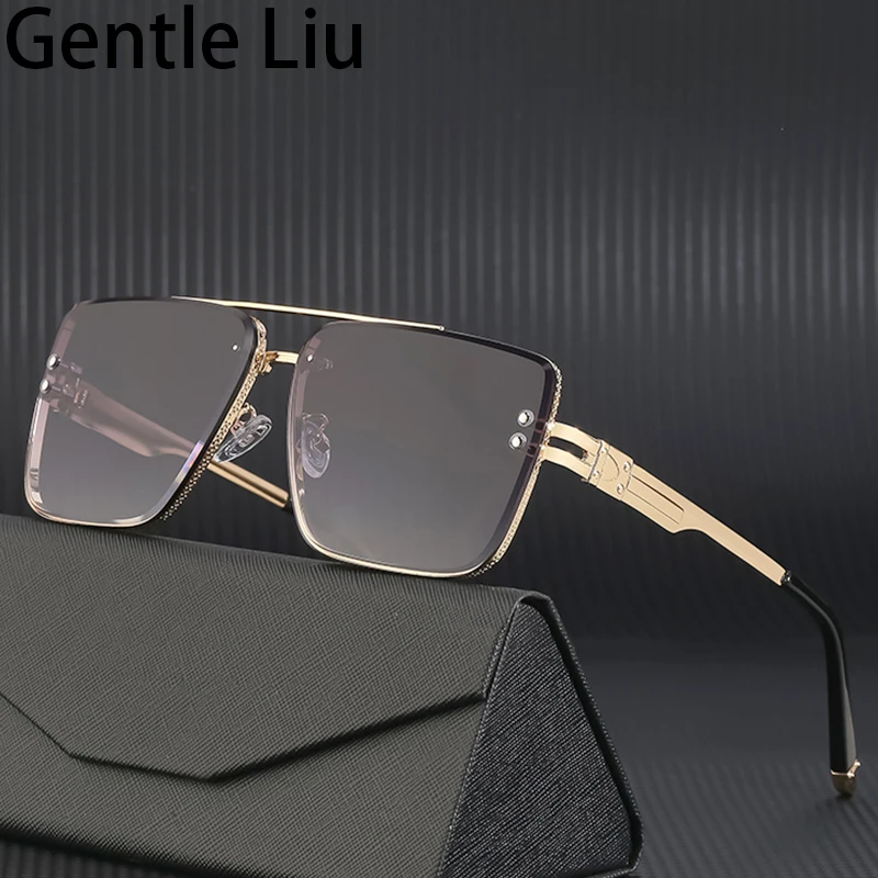 

Rimless Sunglasses Men Vintage Square 2022 New Fashion Frameless Sun Glasses for Women Shades Eyewear UV400 Gafas De Sol Hombre