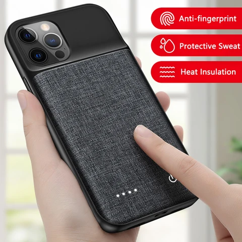 Чехол-зарядное устройство емкостью 6800 мАч для iPhone 11 12 13 14 15 Pro Max Plus XR XS Max 12 13 Mini Portable Power Bank Charging Case Cover