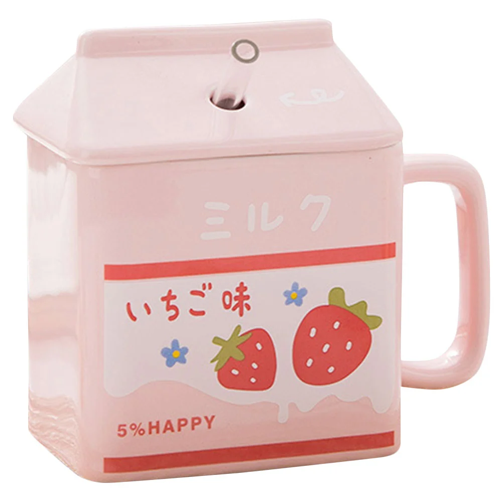 

1 Set Coffee Mug Lid Porcelain Ceramic Coffee Strawberry Mug Japanese Mug Ceramic Mug Cute Mug for Coffee Water