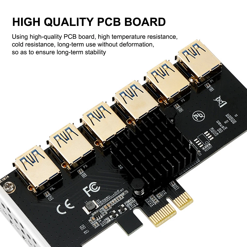 

Расширитель PCI-E на USB 3 0, 5 Гб, s, адаптер PCI-Express, скоростной разветвитель, Расширительная карта, инструмент для майнинга, товары для настольных ...