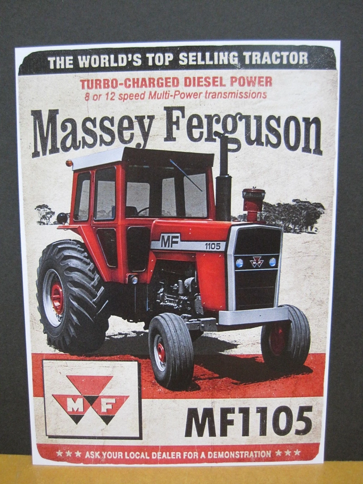 

Massey Ferguson MF 1105 турбо металлический знак плакат табличка Декор для дома