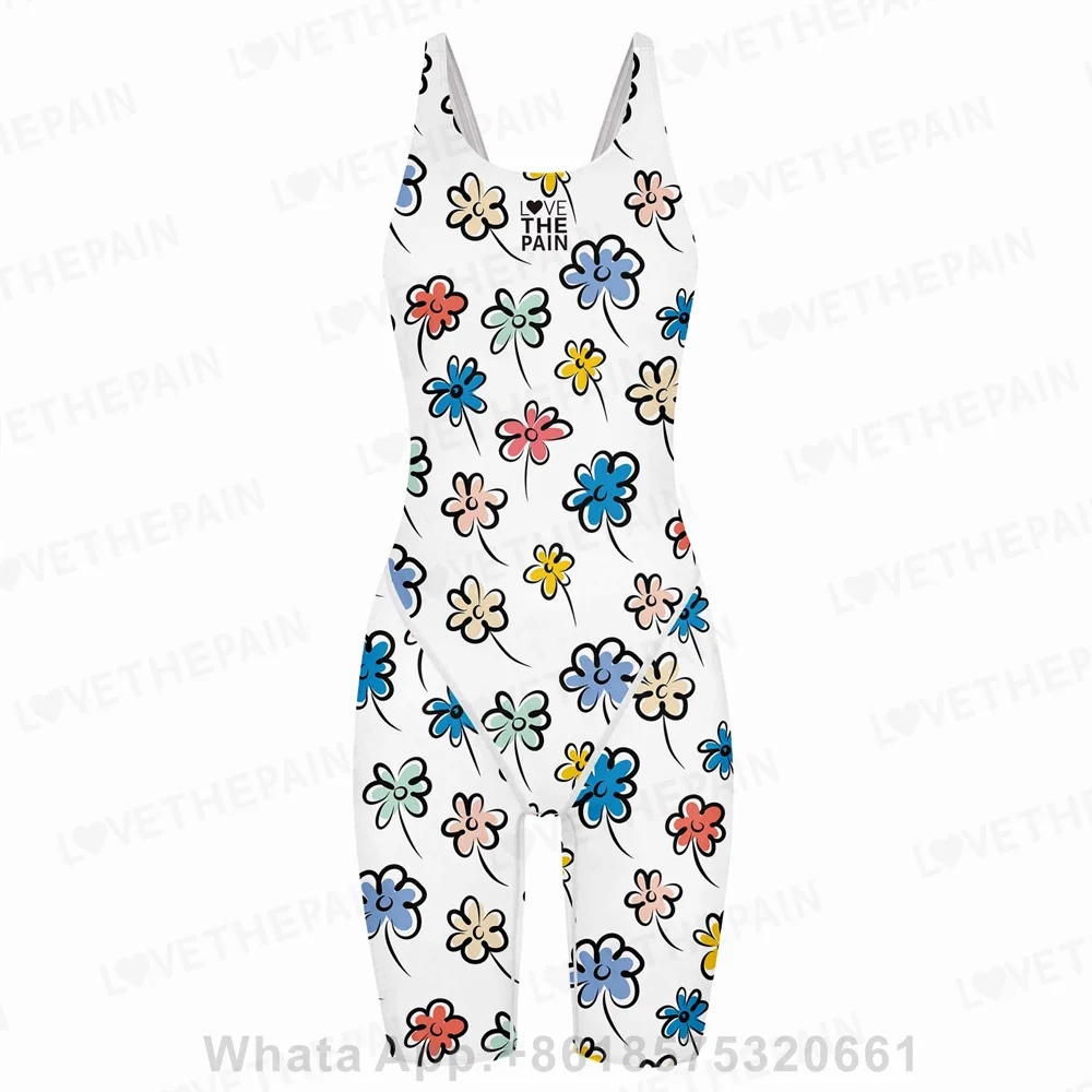 Love The Pain  One Piece Swimsuit Female Bodysuit Multifunctional Swimwear Bathing Suit Training Professional Sports Competition