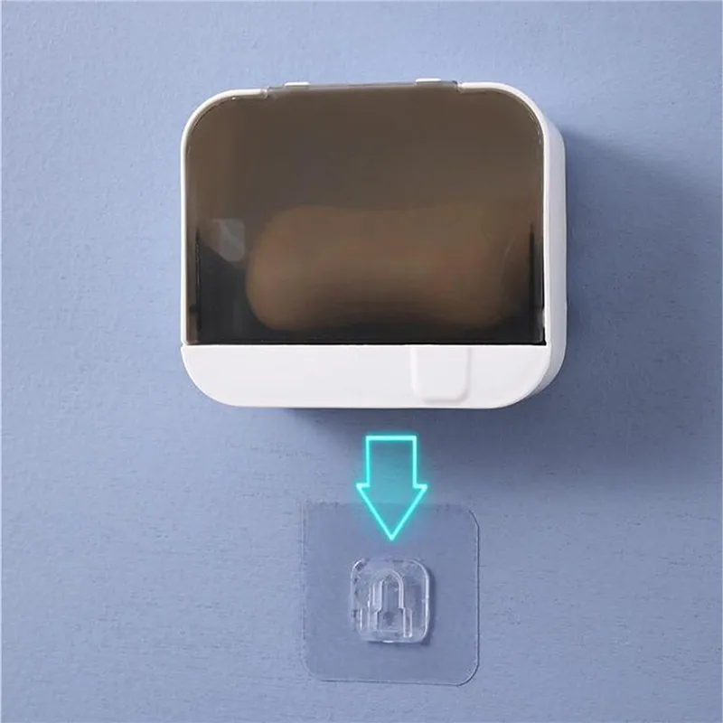 Настенный держатель для мыла Коробка с откидной крышкой сушилка двойной сеткой