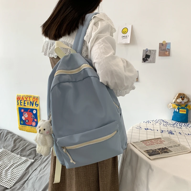 Large Capacity Simple Double Shoulder Bag Female Secondary School Students Junior High School Students Mori Department Japanese