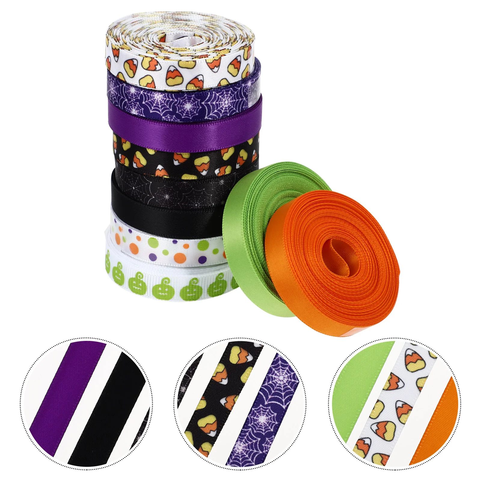 

Ribbonribbons Wrapping Polyester Gift Craft Satin Fabric Present Bat Crafts Diy Wedding Bow Hair Decor Orange Wired Edge Pumpkin