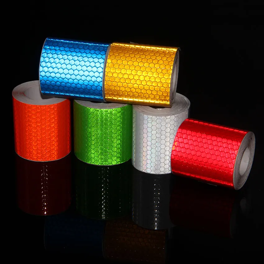 

1 Roll 5cm*3m Reflective Tape Sticker Safety Mark Car Styling Self Adhesive Warning Tape Motorcycle Bicycle Film Decoration Tool