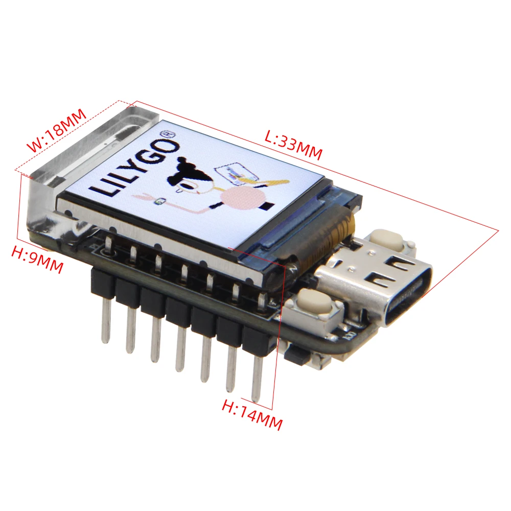 LILYGO® T-QT V1.1 or Pro ESP32-S3 GC9107 0.85 Inch LCD Display Module Development Board WIFI Bluetooth Full Color 128*128 Screen