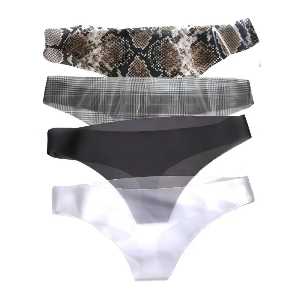 Трусы-боксеры женские эротические бесшовные облегающие стринги брифы из