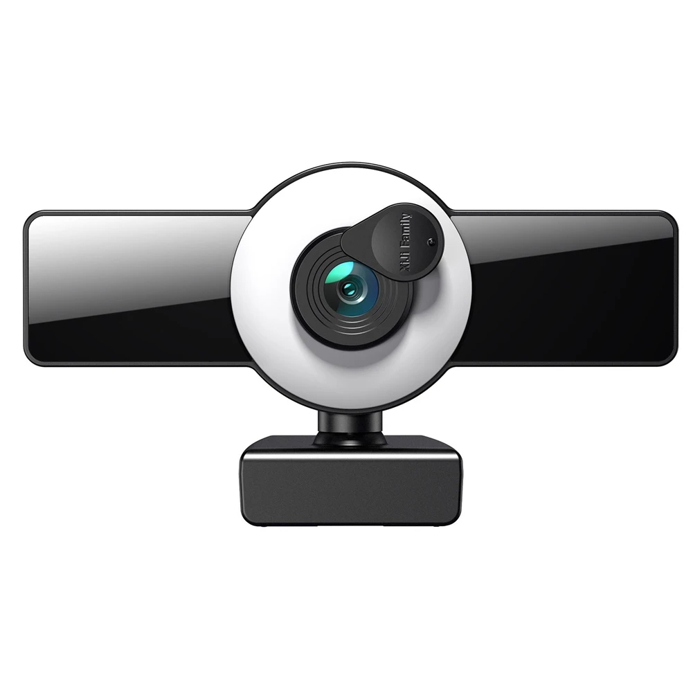 

1080P Webcam with Ring Light and Privacy Cover, Auto-Focus, Plug and Play, Web Camera for PC Mac Laptop Desktop Computer