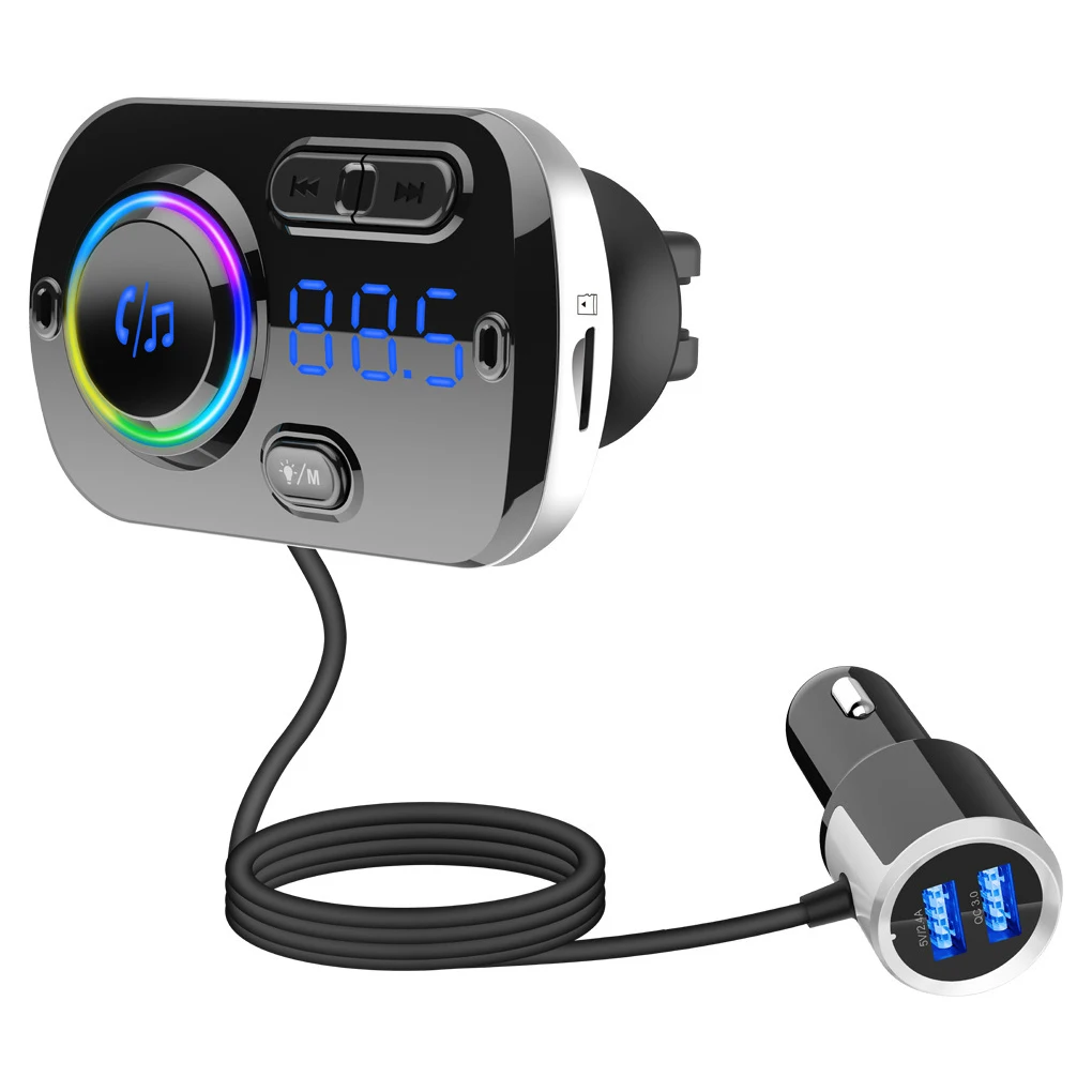 

Universal Car Wireless MP3 Player Phone Charger Bluetooth-compatible 87 5-99 9MHz Audio Transmitter Handsfree Call