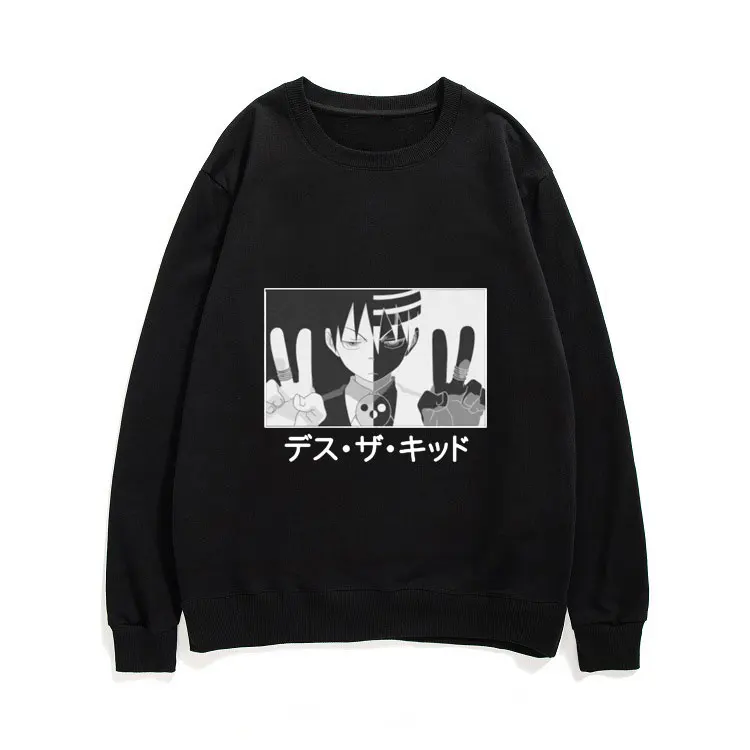 

Anime Funny Men's Soul Eater Death The Kid Print Pullover Crewneck Men Women Fashion Pullovers Losoe Sweatshirt Men's Streetwear