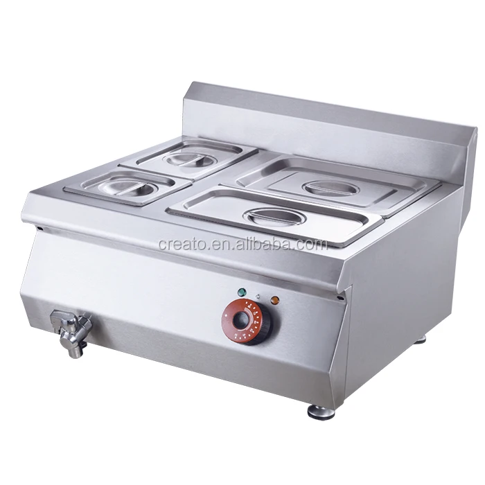 

Professional counter table top 4 pan electric bain marie