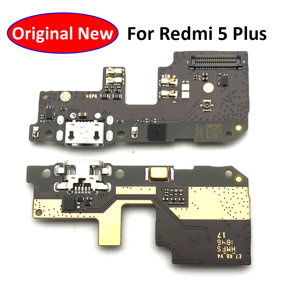 

100% Original New For Xiaomi RedMi 5 Plus USB Charging Port Flex Cable Dock Connector Board Repair Parts Replacement