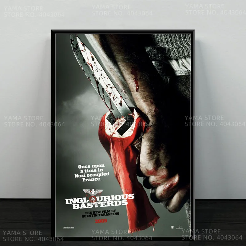 Фото Inglourious Basterds Quentin Tarantino серия фильмов классический Брэд Питт стена Художественная печать ПВХ плакат PP клей водонепроницаемый дом №2