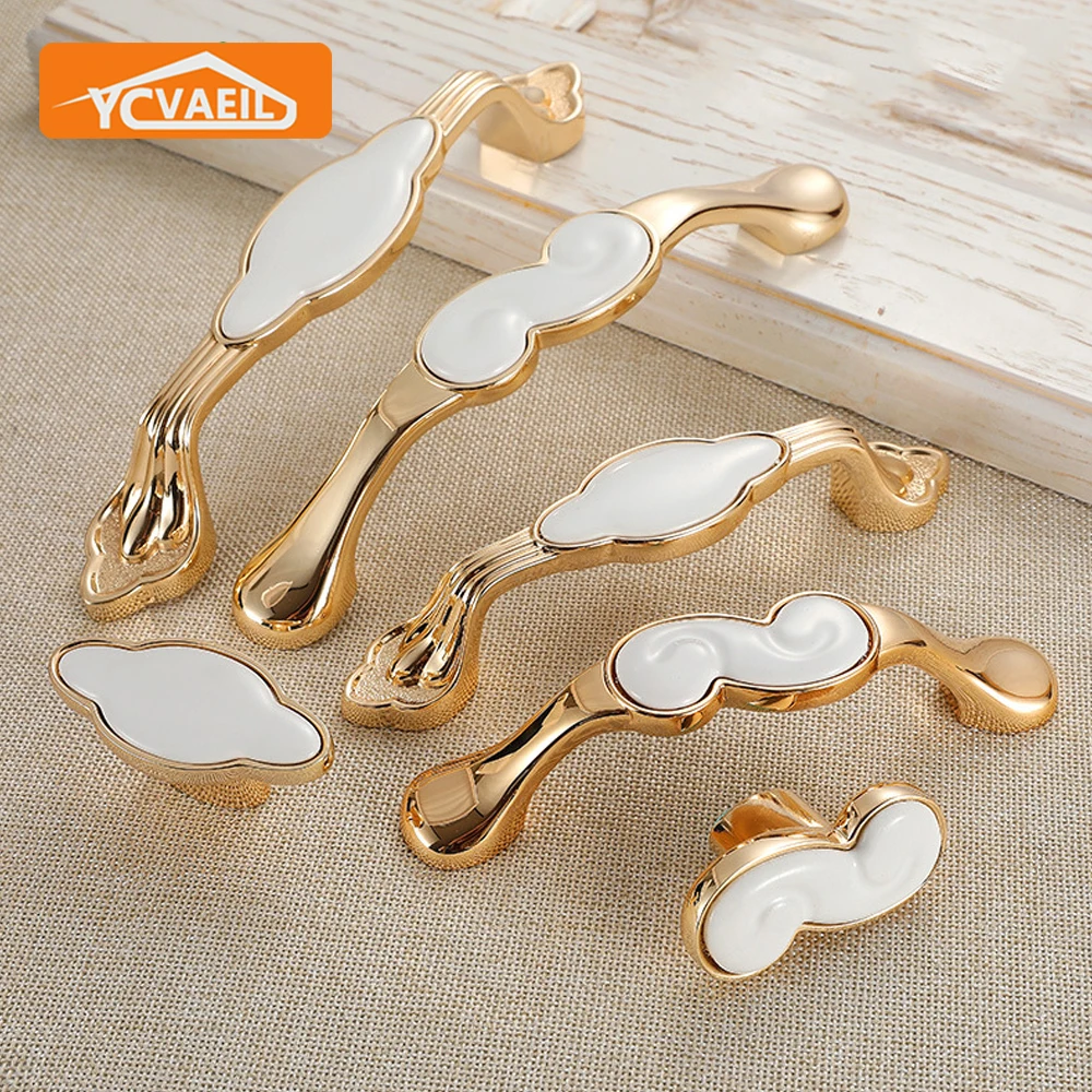 

Cabinet Handles Zinc Alloy Ceramics Cupboard Furniture Handles Wardrobe Bedroom Door Pulls Drawer Knobs Furniture Hardware
