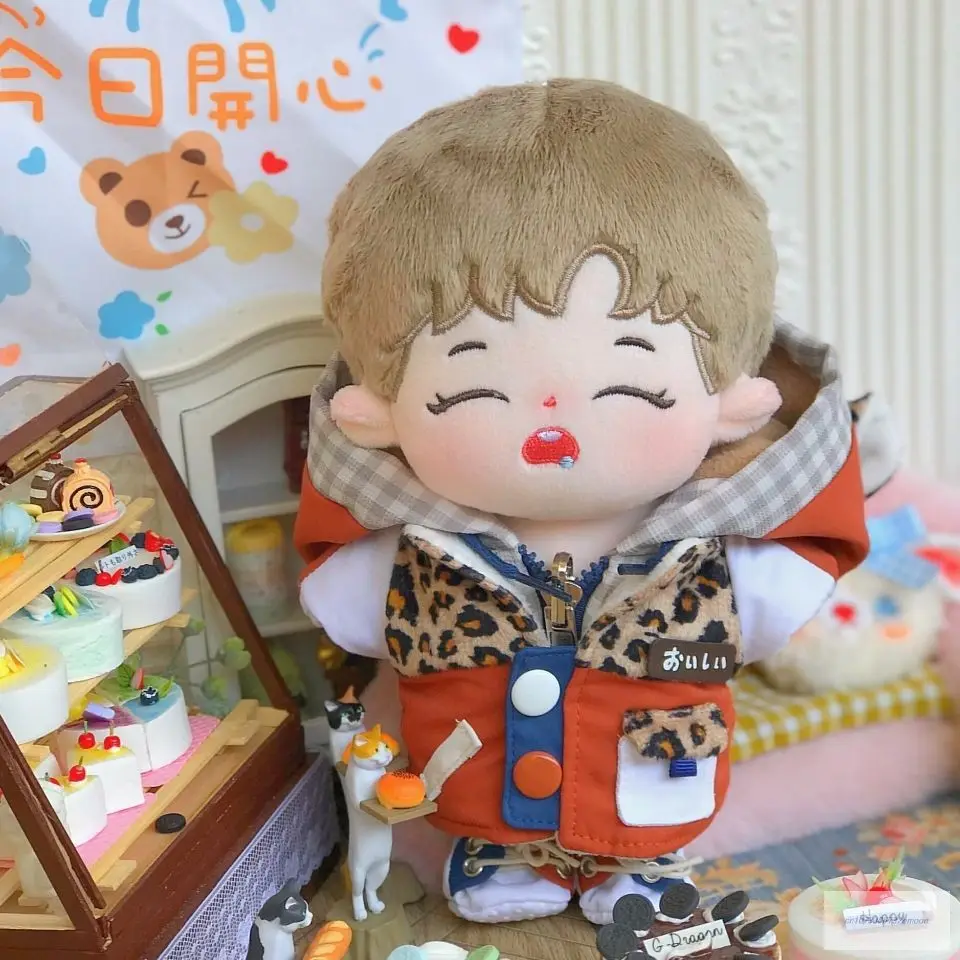 

Brown hair 20cm Sean Xiao Korea Kpop EXO idol Doll replace Clothes Cute Stuffed Toy Dolls Plush for Idol Dolls toys Gift