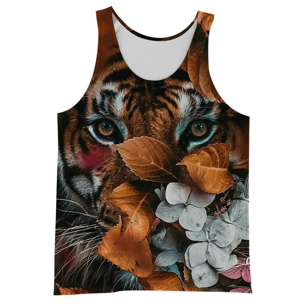 

Мужской жилет CLOOCL с 3D-графикой Свирепый тигр, мужские майки с принтом, модные повседневные стильные летние майки без рукавов с круглым вырезом