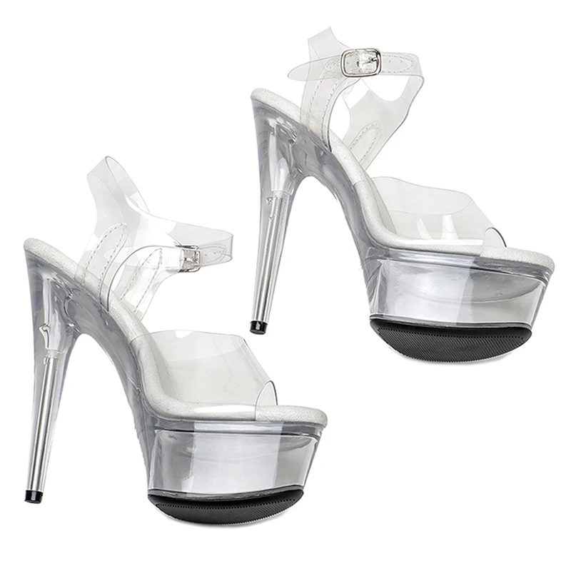 Leecabe 15CM/6Inch Women's Platform Sandals  party High Heels Shoes Pole Dance Shoes
