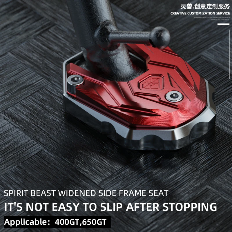 

Spirit Beast Motorcycle Foot Support Pad Modification Accessories For 400GT 650GT Side Stand Extension Side Support Pad