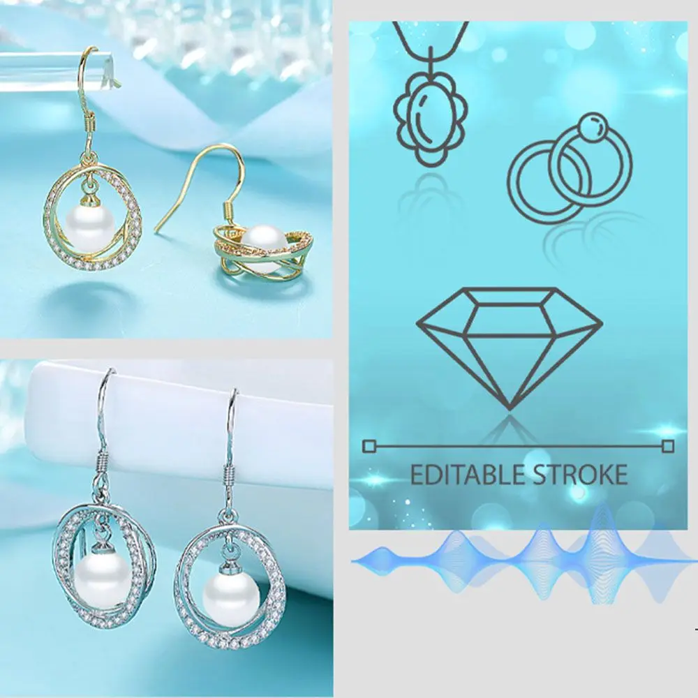 

Ladies Girls Winding Pendant Pearl Zircon Ear Hook Earcuff Bird's Nest Earrings Ear Hoop