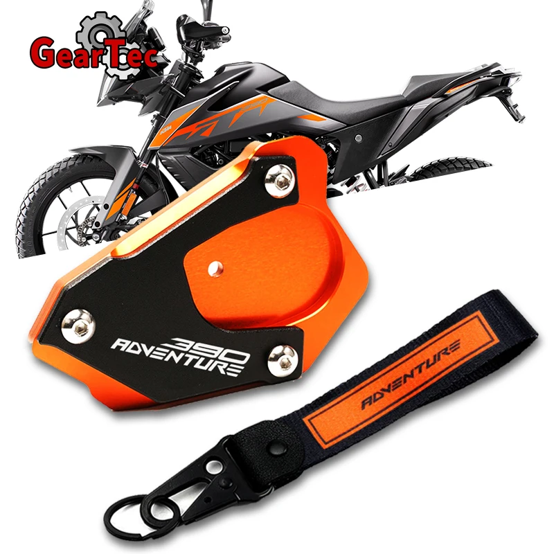 

For KTM 390 Adventure ADV 390Adventure 2021 2020 Motorcycle Accessories CNC Kickstand Side Stand Extension Enlarge Pad Keychain
