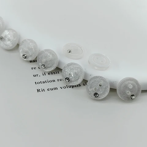 Белые пуговицы из канифоли 20 шт