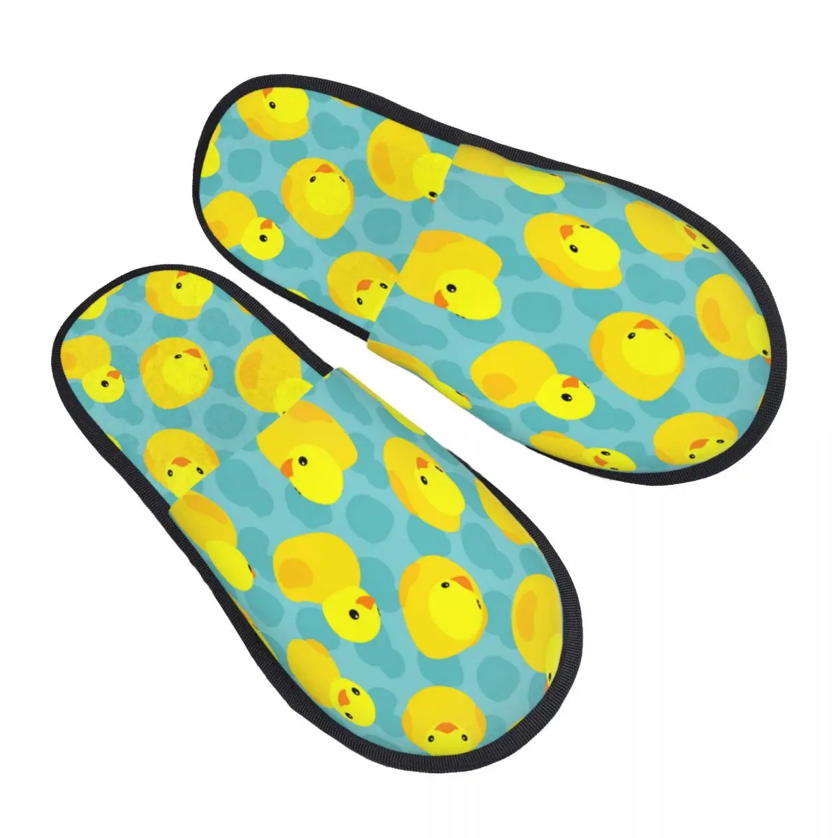 

Funny Yellow Rubber Ducks Slipper For Women Men Fluffy Winter Warm Slippers Indoor Slippers