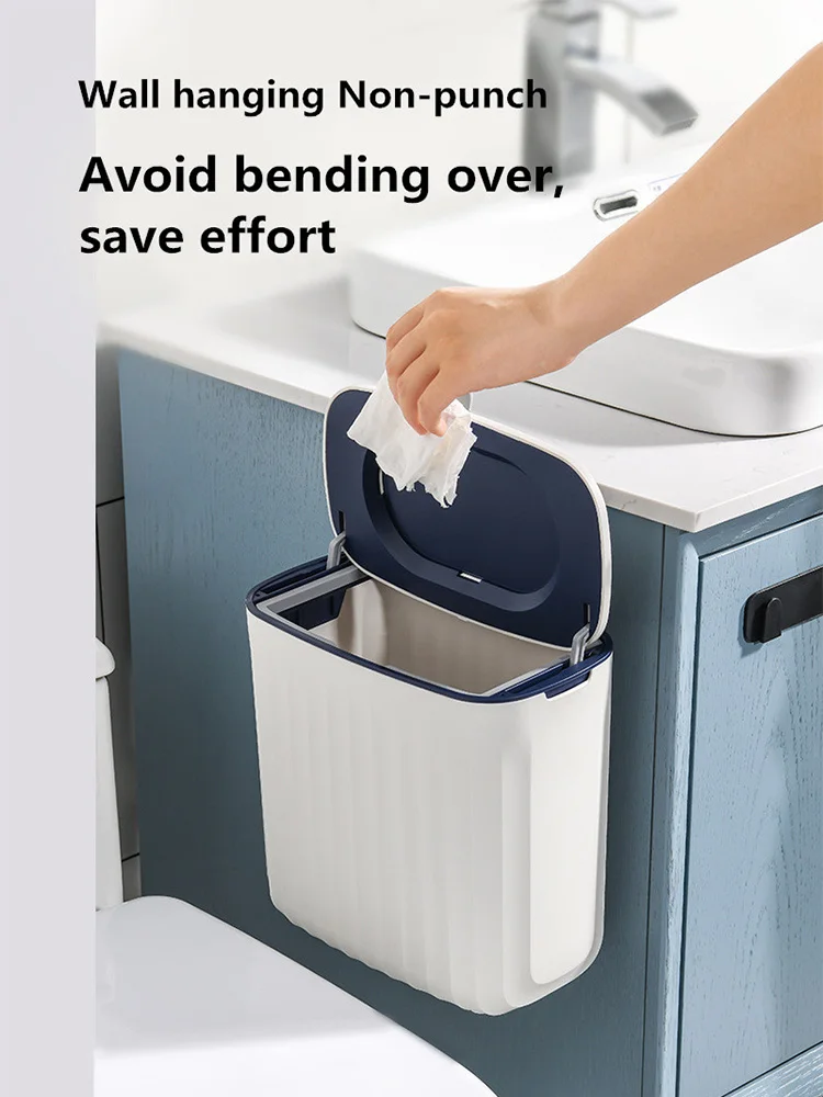 

Настенное подвесное кухонное мусорное ведро с крышкой