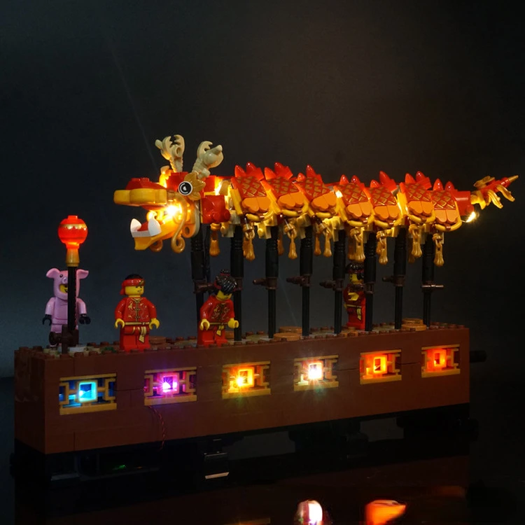 Лампа без строительных блоков освещение для китайского новогоднего танца