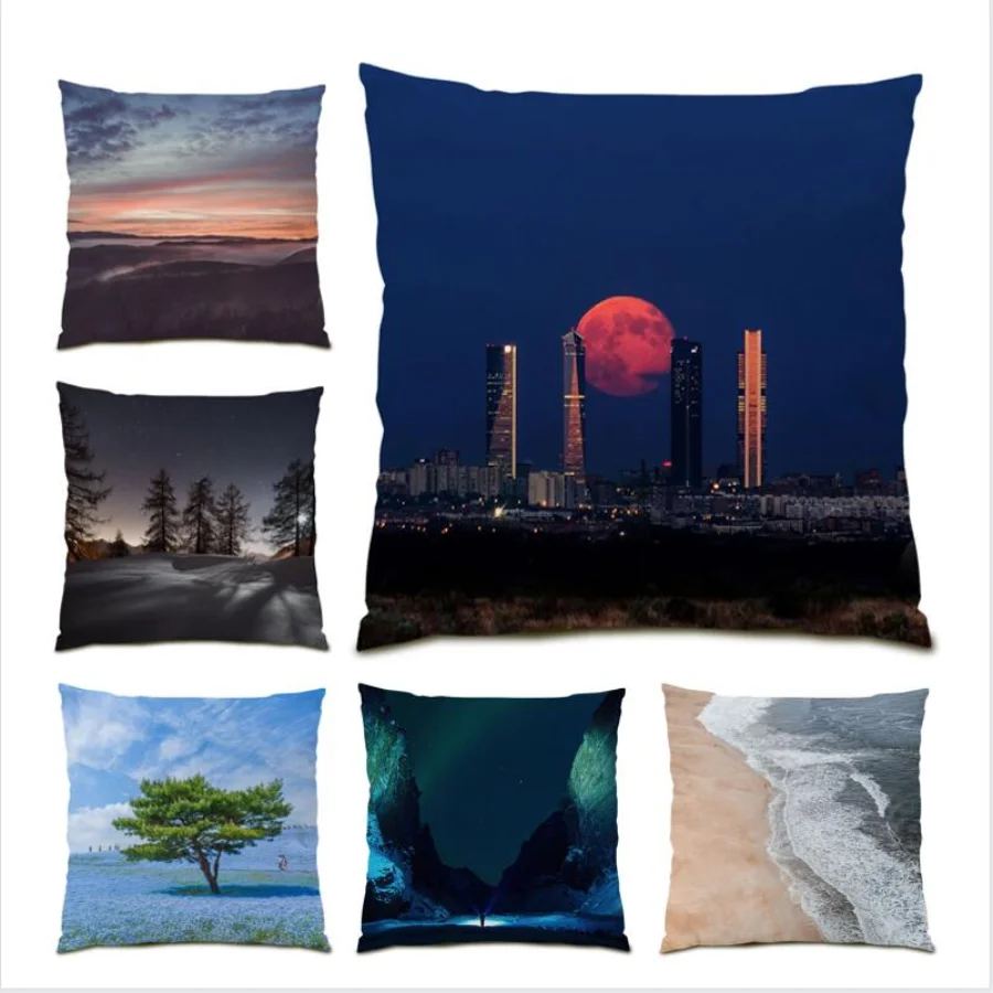 

Наволочки бархатные декоративные из полиэстера и льна, 45x45