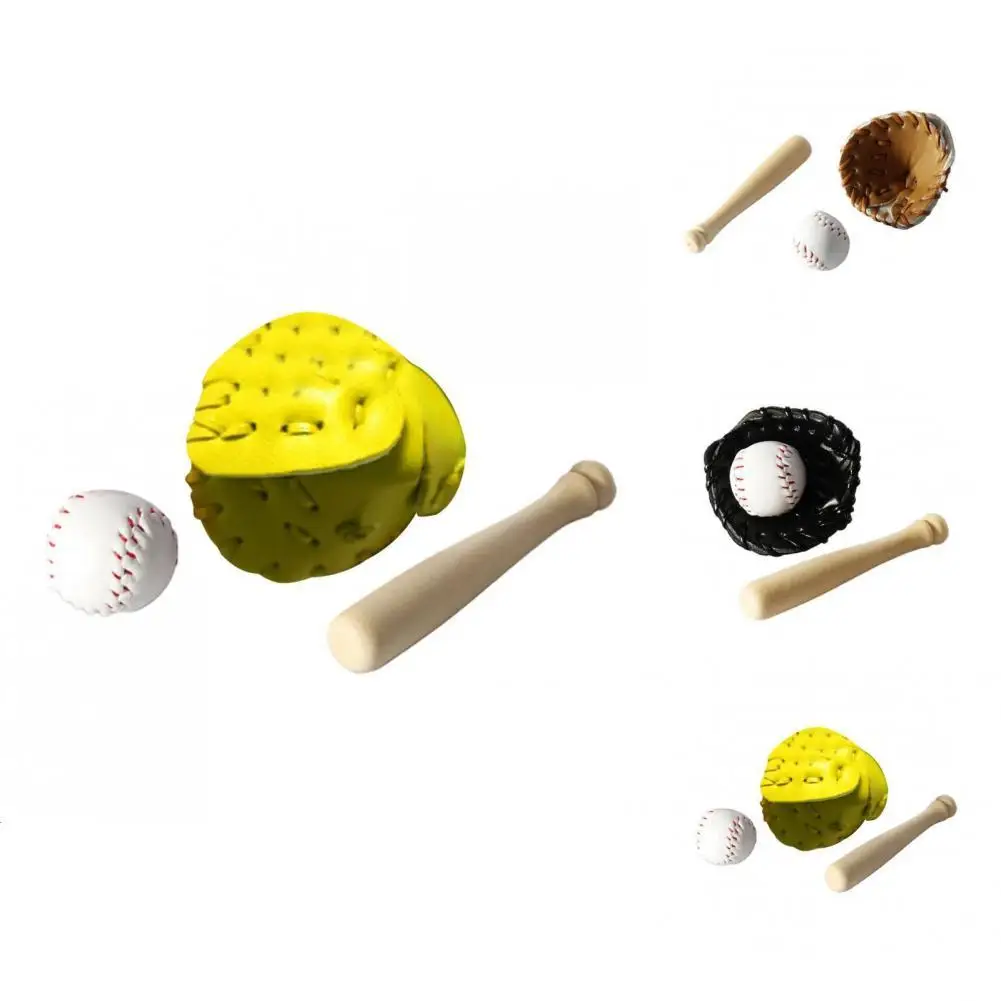 

Kids Gift DIY Accessories Miniature Baseball Glove Set for Dollhouse Scene