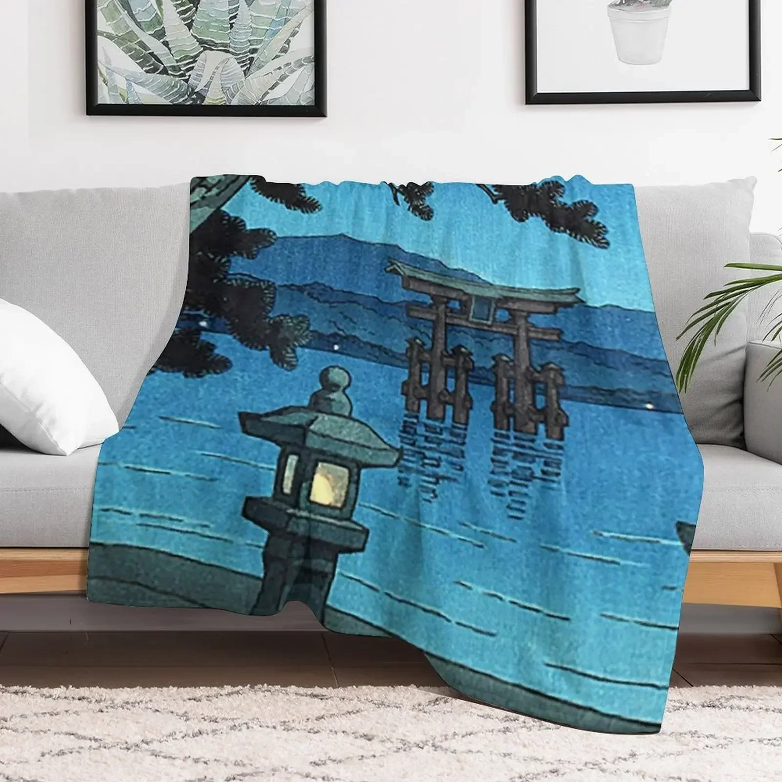 Moonlit Night — одеяло Hasui Kawase мягкие плюшевые клетчатые роскошные одеяла