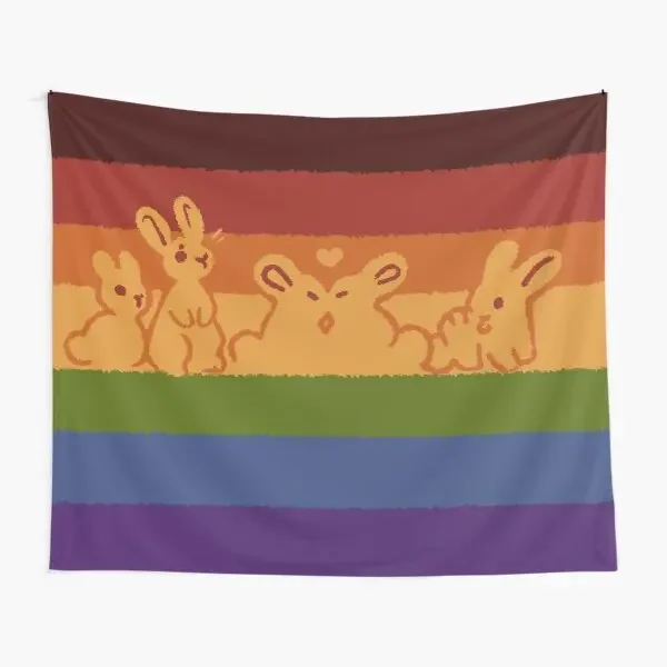 Гобелен с флагом в виде кроликов художественное одеяло красивое украшение для