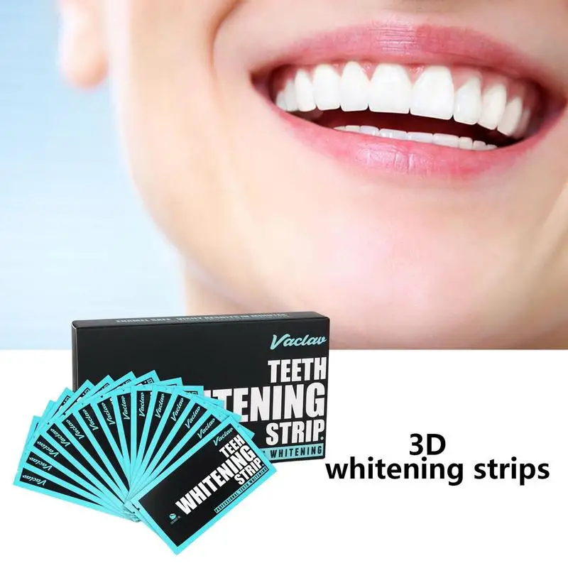 

28/14Pcs 3D Teeth Whitening Strips Activated Charcoal Tooth Bleaching Stain Removal Dental Veneers Coconut Oil Oral Hygiene Kit