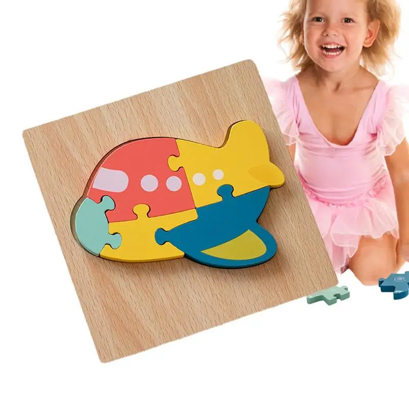 

Деревянный 3D пазл, веселые и Развивающие головоломки для детей и малышей, обучающая игрушка для животных Монтессори, прочная и красочная