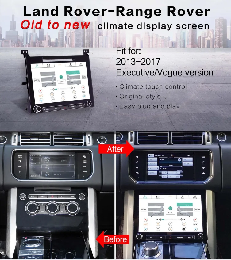

For Land Range Rover Executive Vogue SVA L40 AC Panel Air Touch Screen LCD Display Screen Air Condition Control5 2013-2017